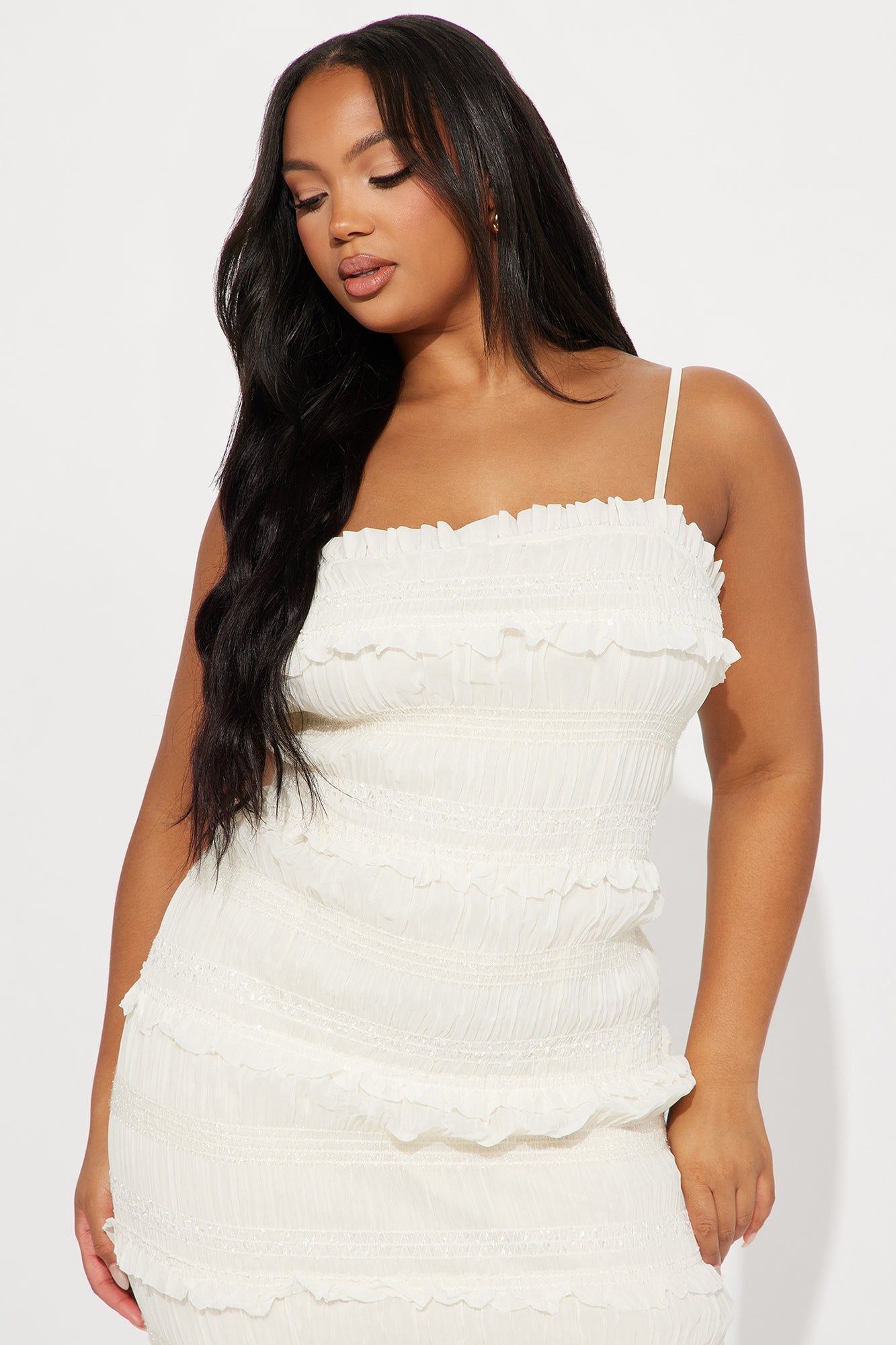 Carmen Chiffon Maxi Dress - Cream sold by Fashion Nova product image thumbnail 5