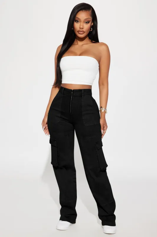 Mission Accomplished Cargo Pant - Black sold by Fashion Nova