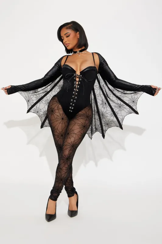 On The Web Spider 4 Piece Costume Set - Black sold by Fashion Nova