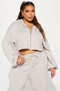 On The Go Fleece Pant Set - Taupe sold by Fashion Nova