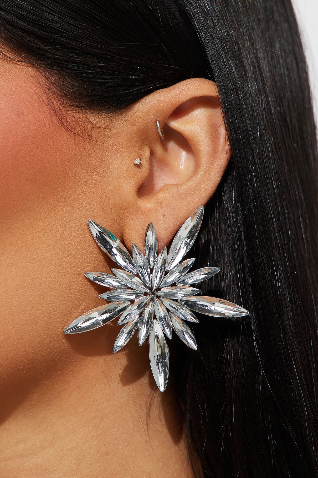 Lucky One Earrings - Silver sold by Fashion Nova