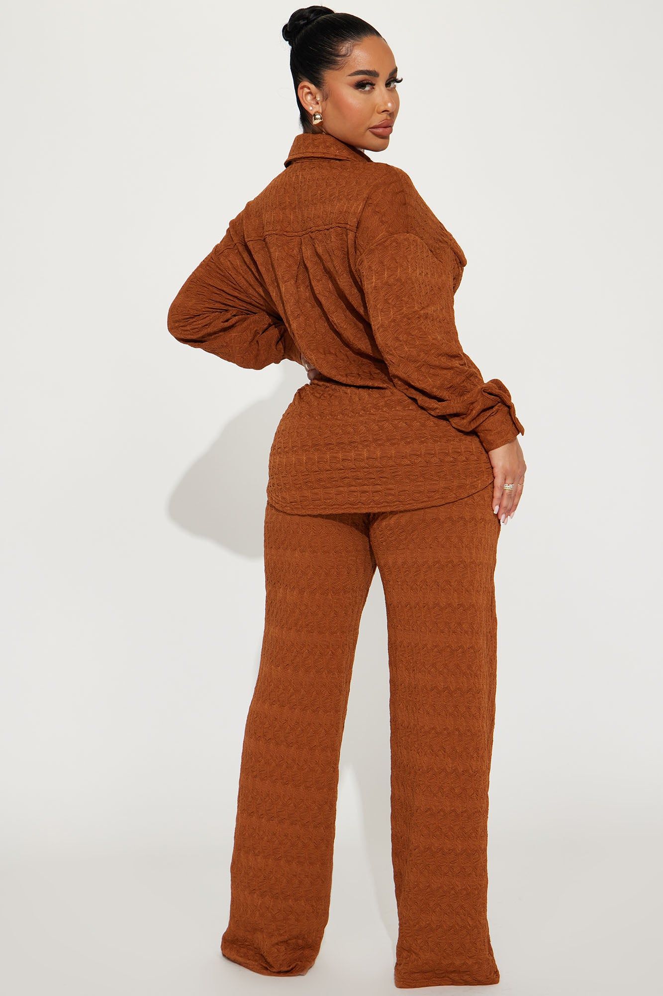 Giana Textured Pant Set - Cognac sold by Fashion Nova product image thumbnail 3