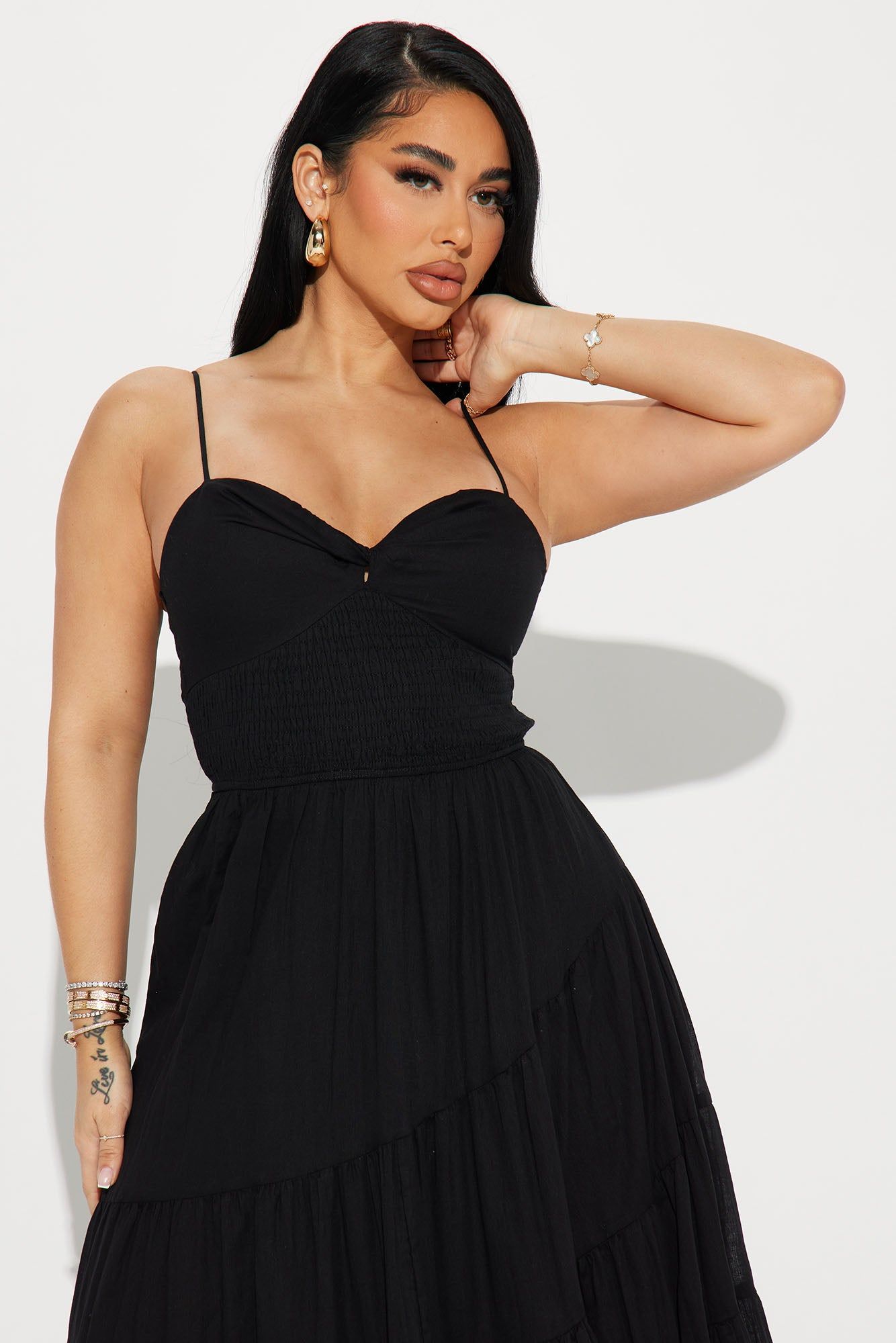 Everly Tiered Maxi Dress - Black sold by Fashion Nova product image thumbnail 2