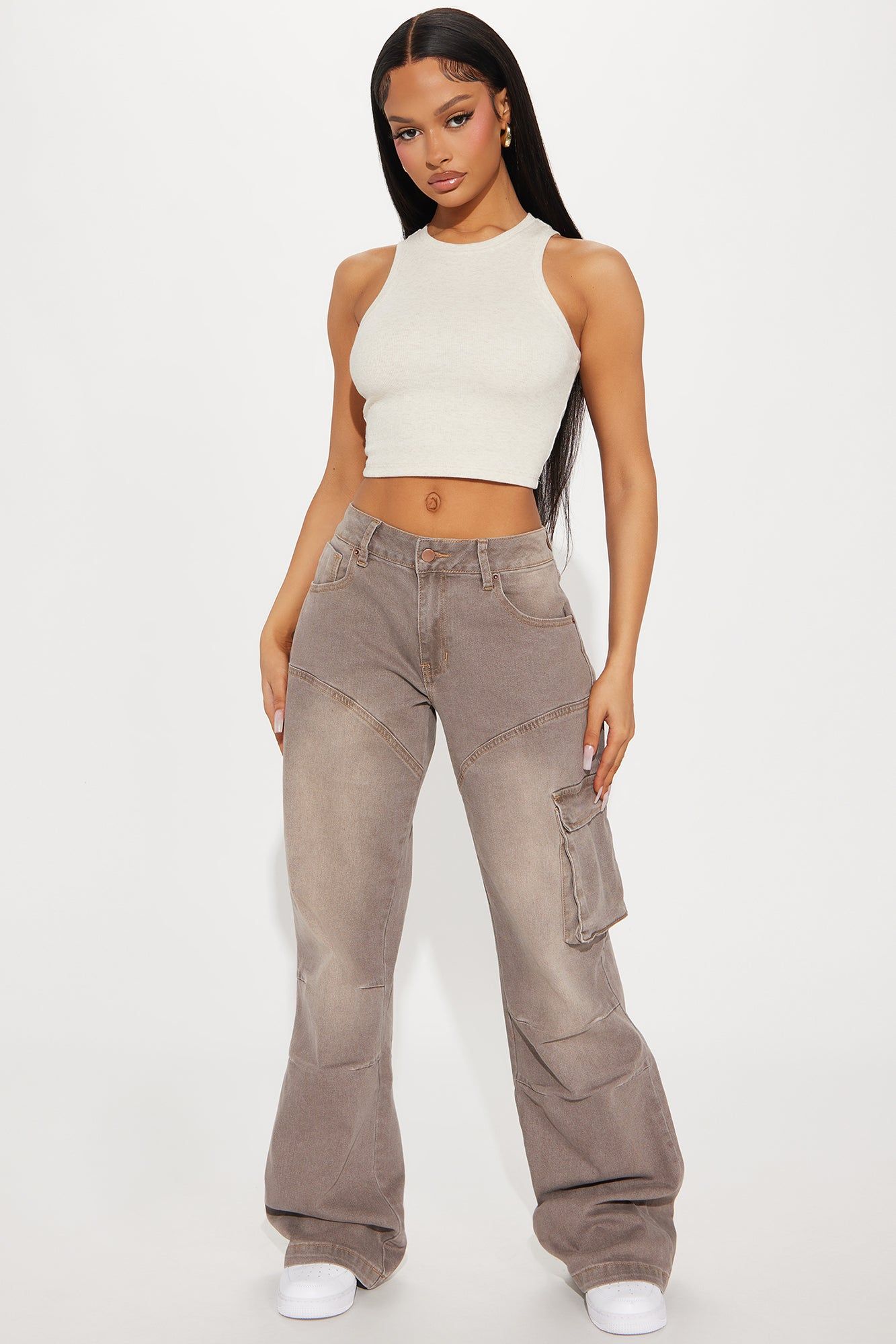 Emma Classic Ribbed Tee - Oatmeal sold by Fashion Nova product image thumbnail 2