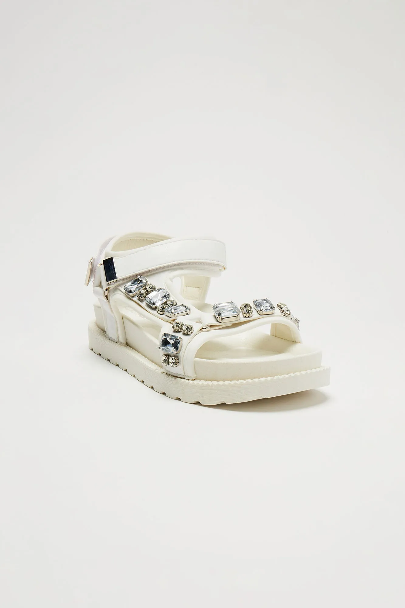 Camella Embellished Flat Sandals - White sold by Fashion Nova product image thumbnail 2