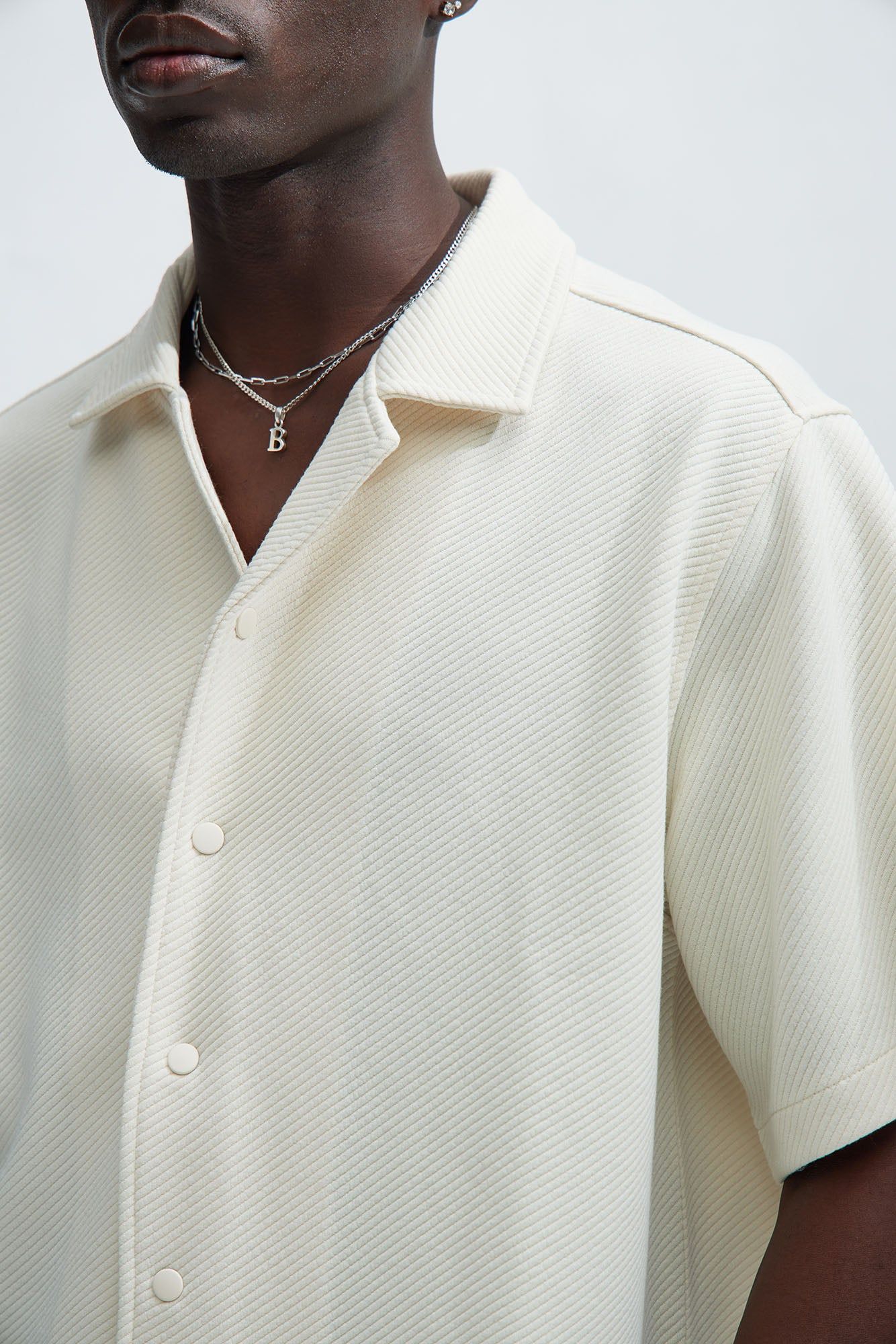 Kina Textured Shirt - Off White sold by Fashion Nova product image thumbnail 3
