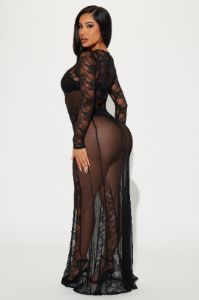 Mesh Maven Maxi Dress - Black sold by Fashion Nova