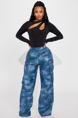 Explore Mineral Wash Cargo Pant - Blue/combo sold by Fashion Nova