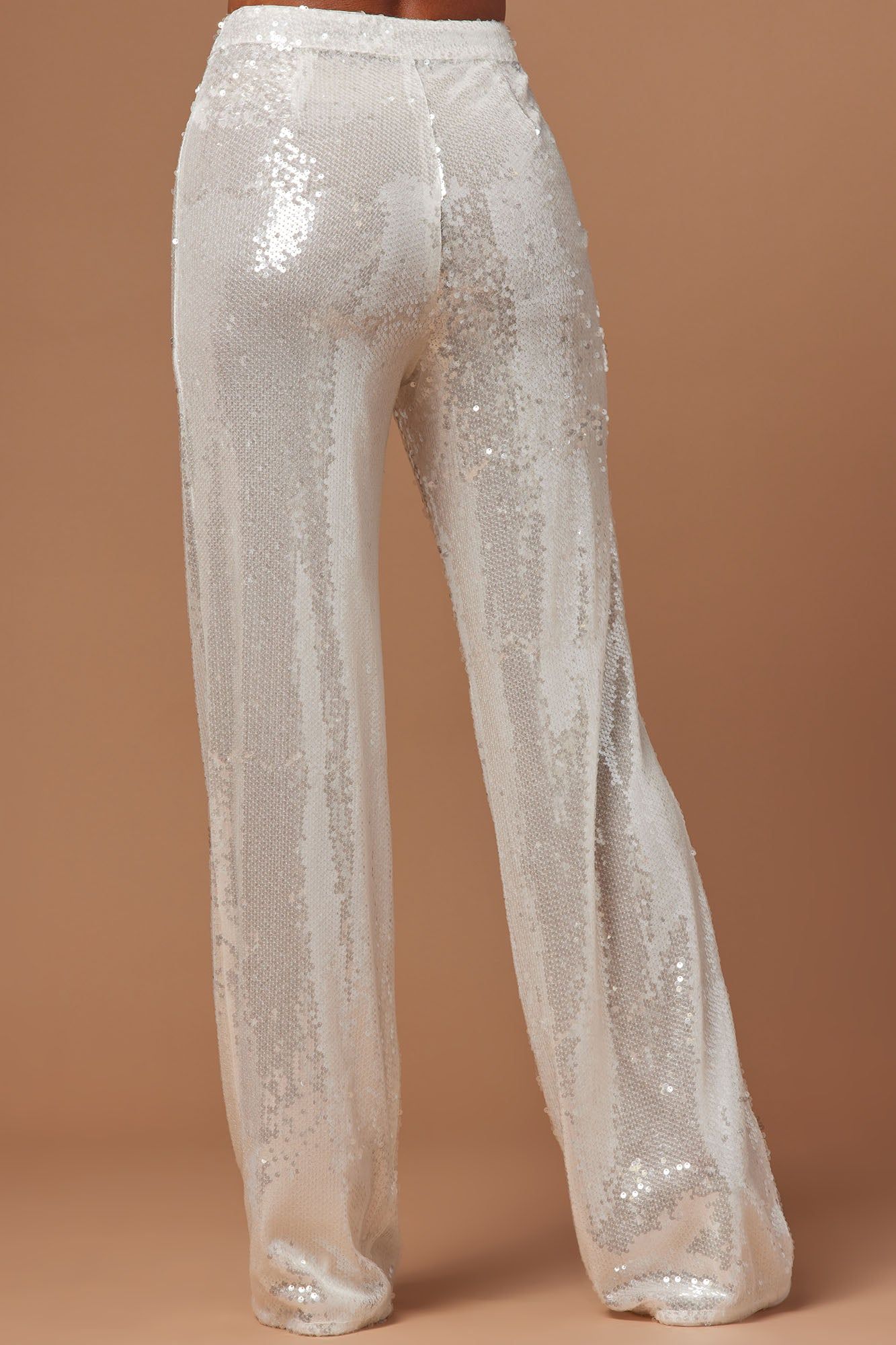 Sofia Sequin Pant - White sold by Fashion Nova product image thumbnail 3