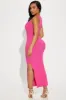 Meli Ribbed Maxi Dress - Fuchsia sold by Fashion Nova