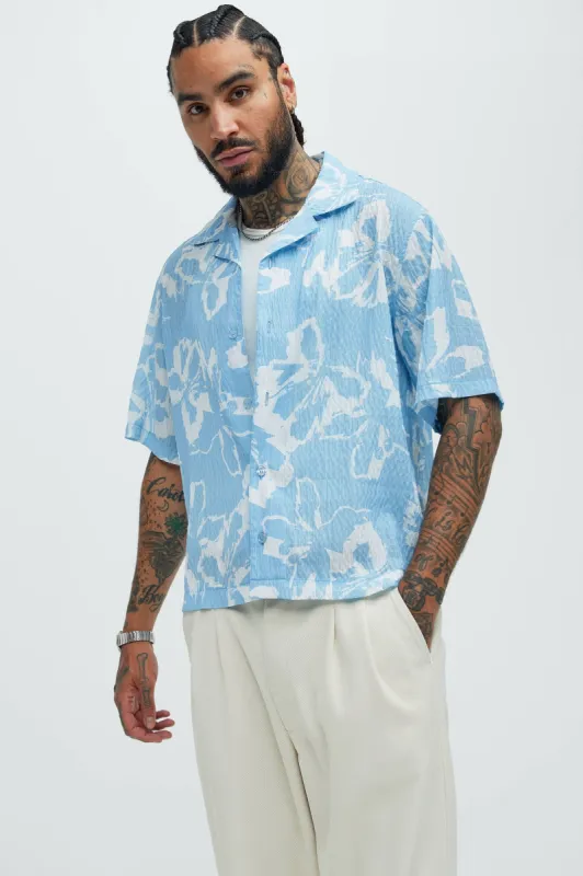 Zeke Floral Shirt - Blue sold by Fashion Nova