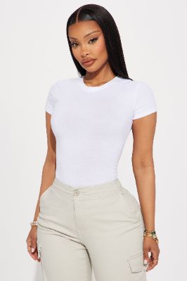 Camilla Classic Fit Crew Neck Tee - White sold by Fashion Nova