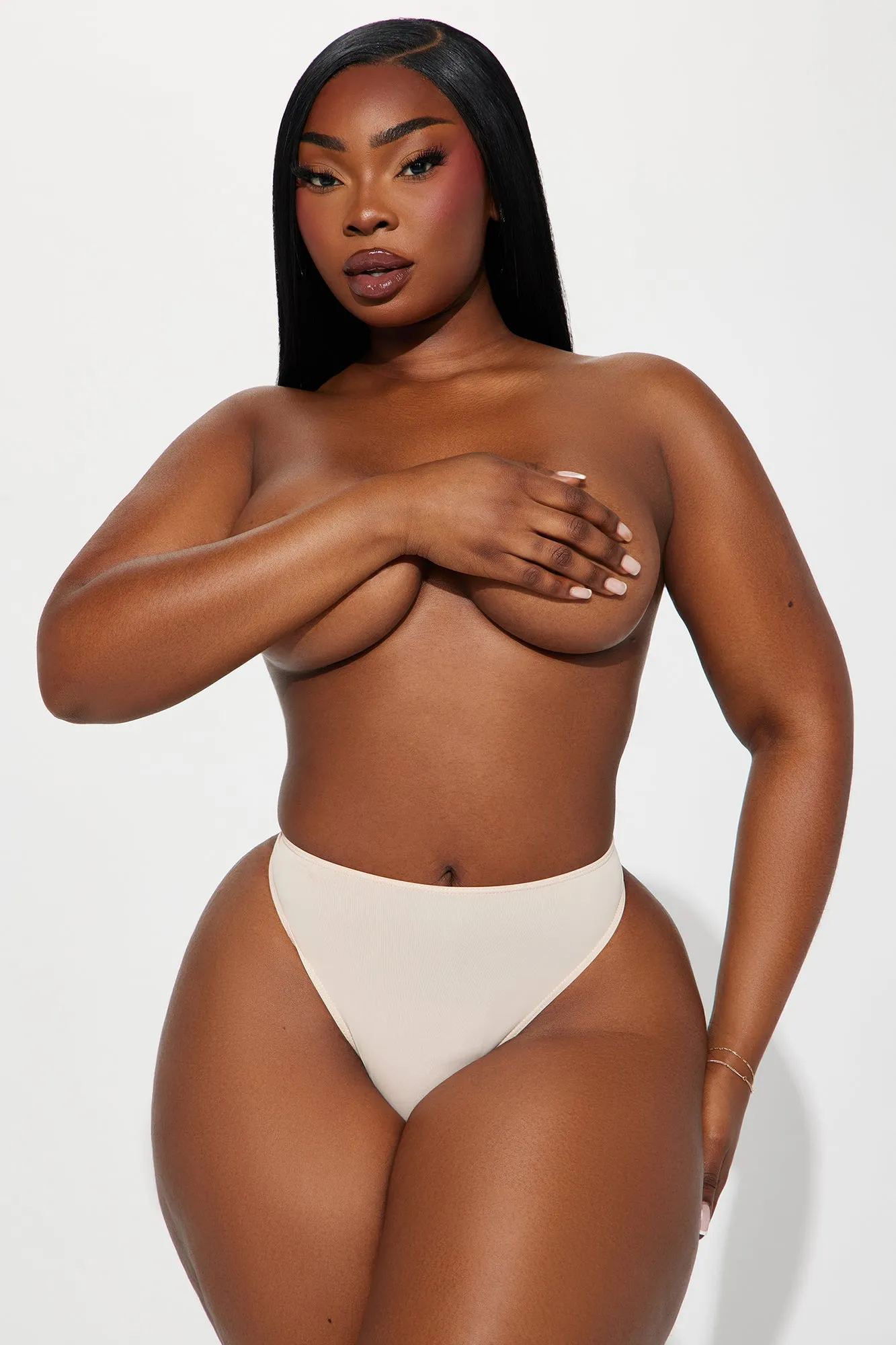 Nova Microfiber Dipped Thong Panty - Nude sold by Fashion Nova product image thumbnail 5