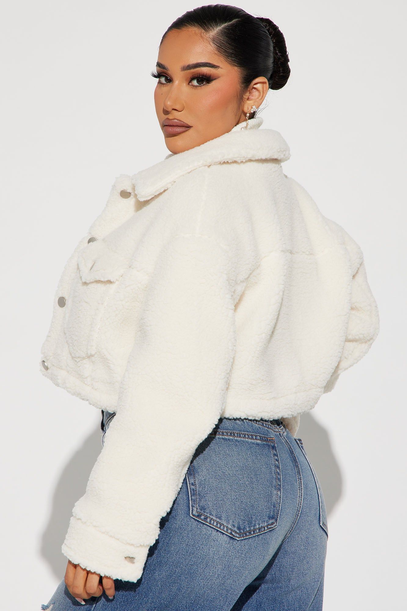 Pick Me Up Sherpa Jacket - Ivory sold by Fashion Nova product image thumbnail 3