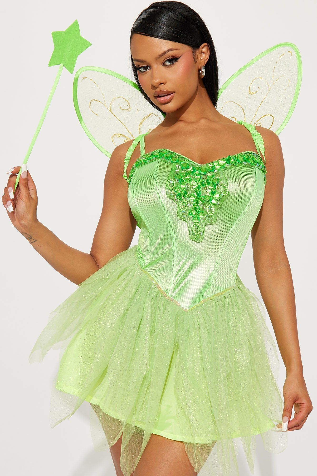 Neverland Pixie 3 Piece Costume Set - Green sold by Fashion Nova product image thumbnail 2