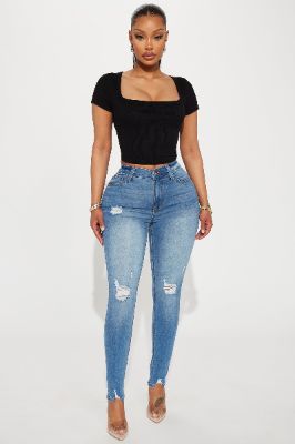 High Confidence Stretch Skinny Jeans - Medium Wash sold by Fashion Nova