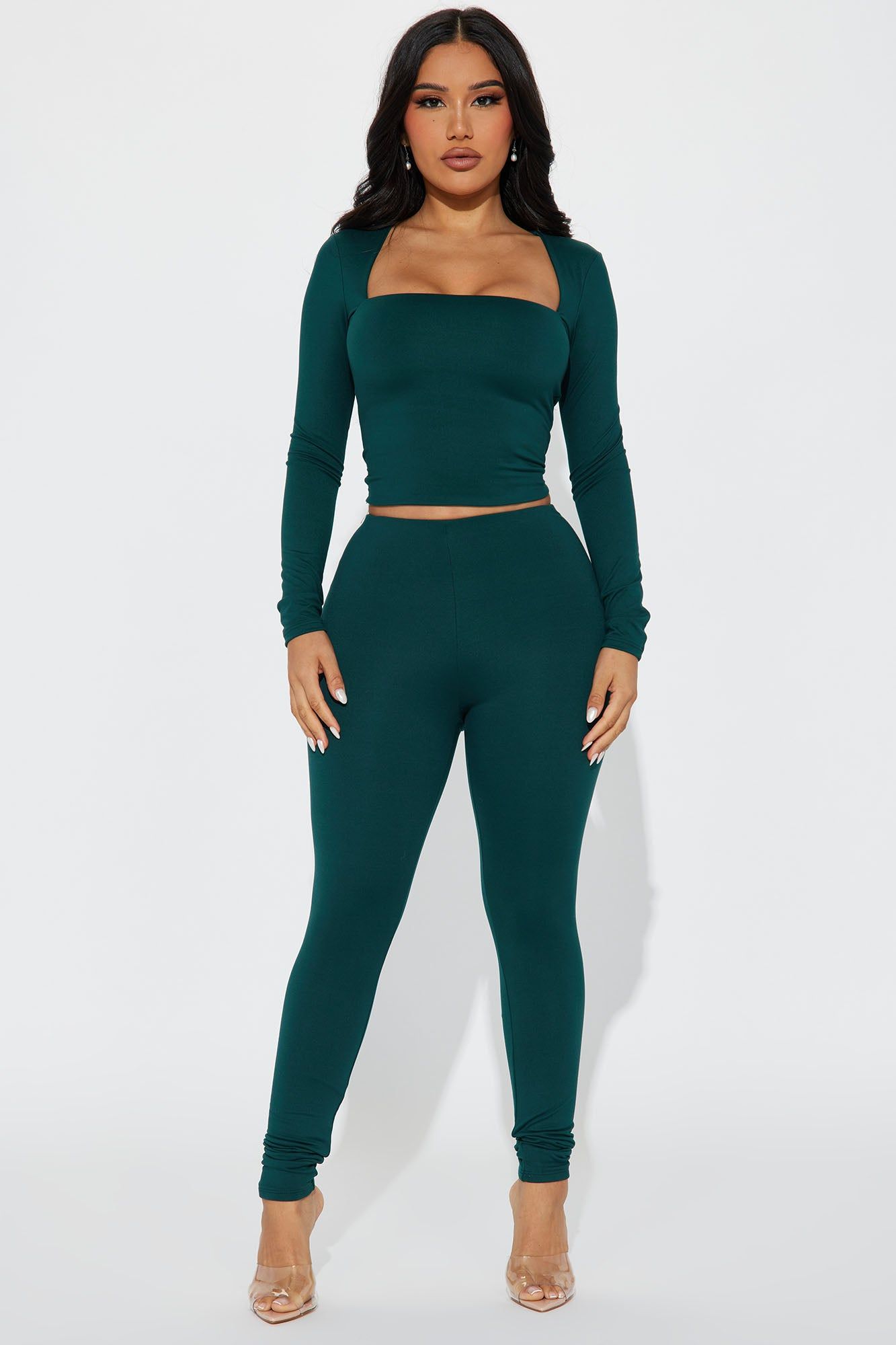 Smooth Like Me Legging Set - Hunter sold by Fashion Nova
