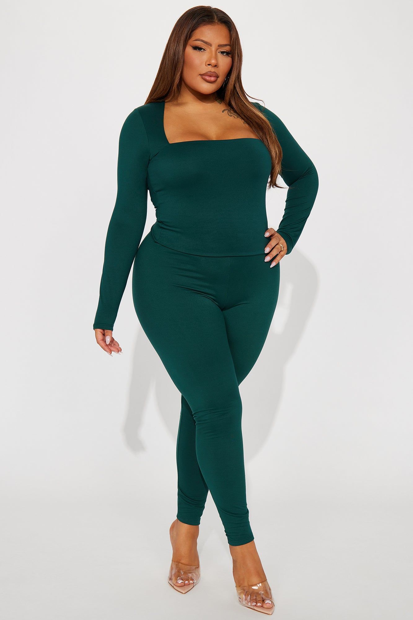 Smooth Like Me Legging Set - Hunter sold by Fashion Nova product image thumbnail 4