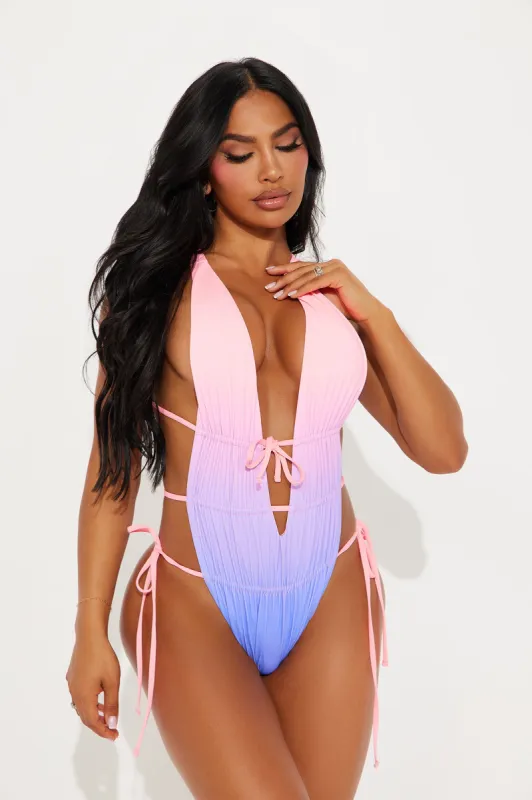 In A Summer Daze 1 Piece Swimsuit - Purple/combo sold by Fashion Nova