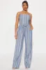 One Last Try Linen Jumpsuit - Blue sold by Fashion Nova
