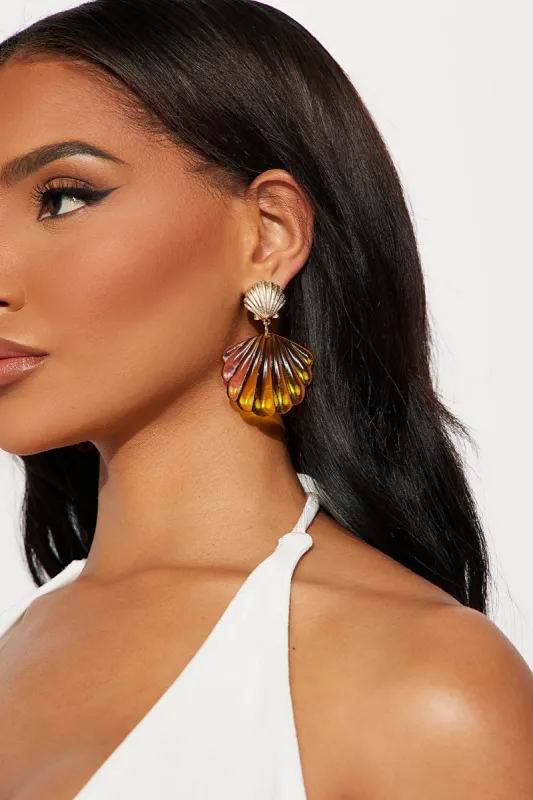 Shellmates Forever Drop Earrings - Pink/combo sold by Fashion Nova