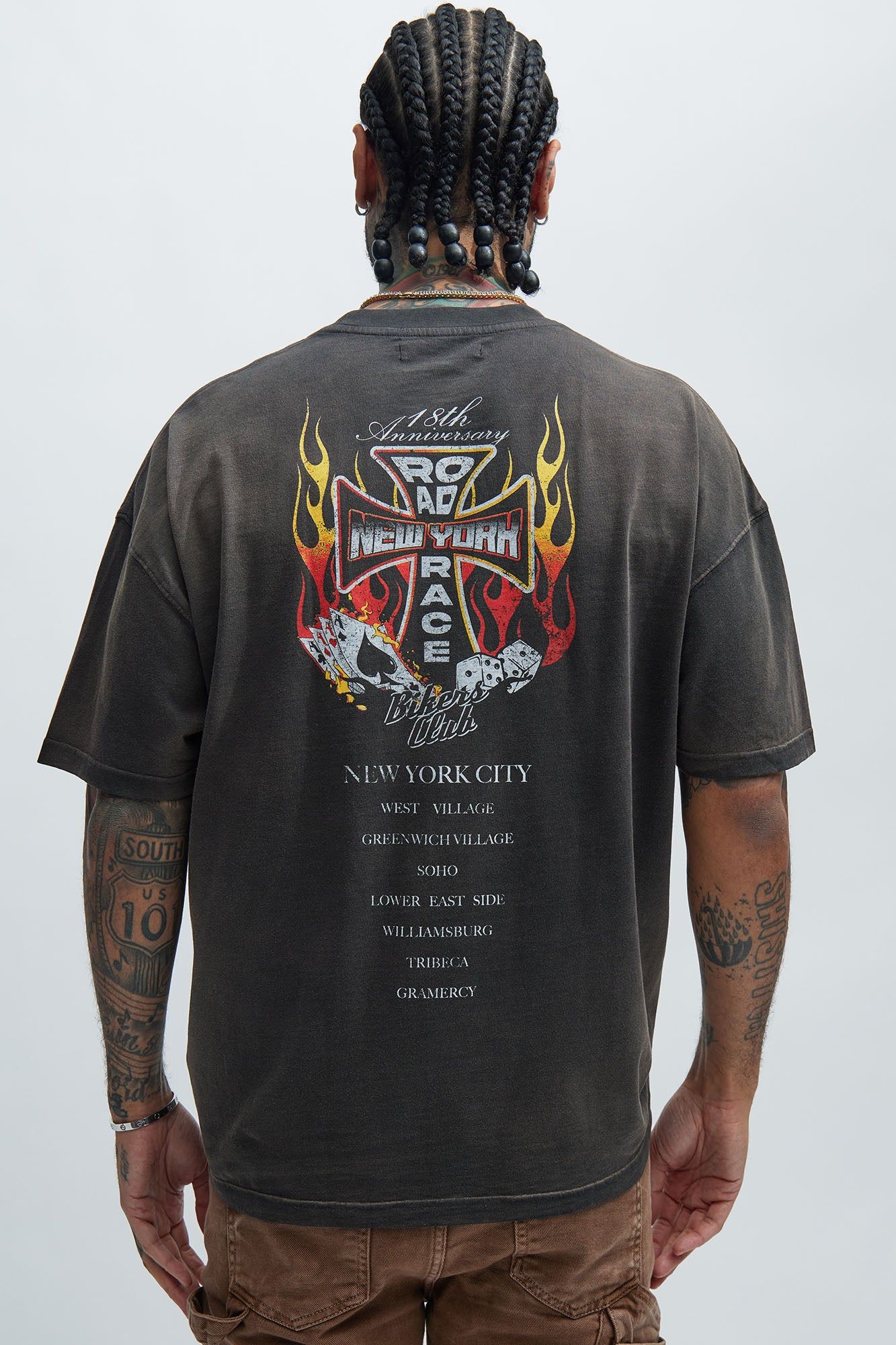 Road Race Oversize Short Sleeve Tee - Black sold by Fashion Nova