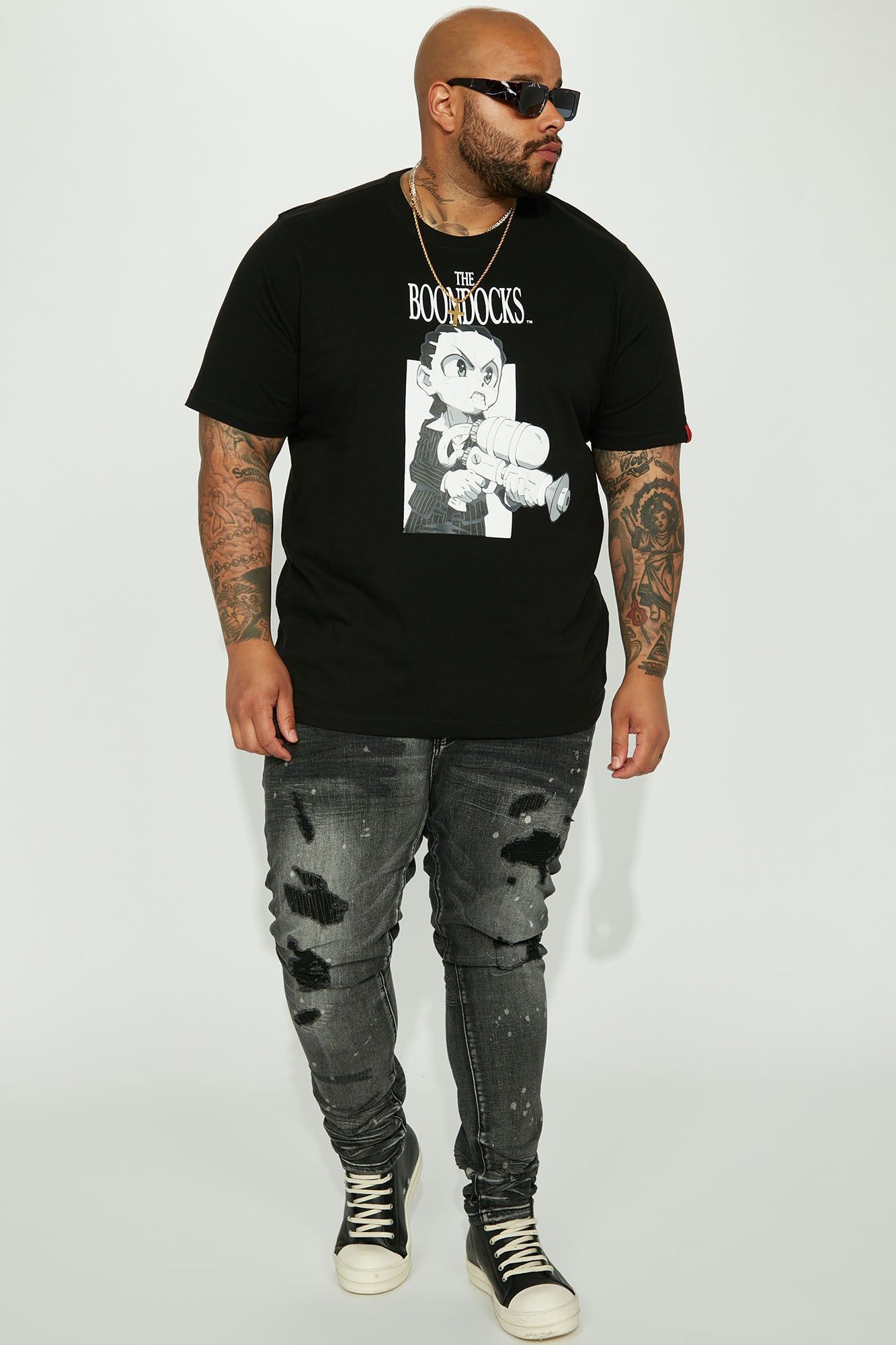 Boondocks Spray Time Short Sleeve Tee - Black sold by Fashion Nova product image thumbnail 5
