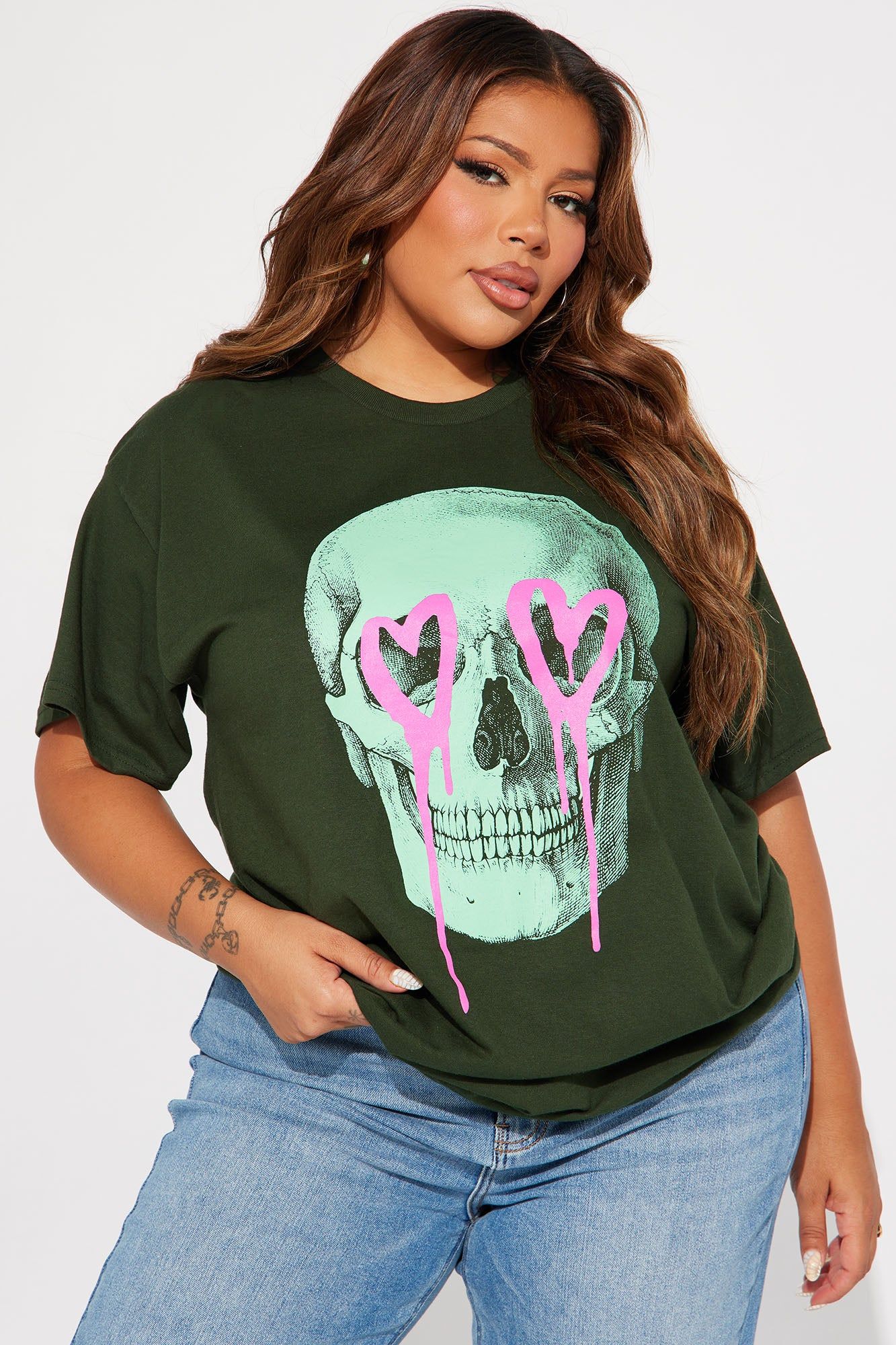 Eternal Love Skull Tshirt - Green sold by Fashion Nova product image thumbnail 4