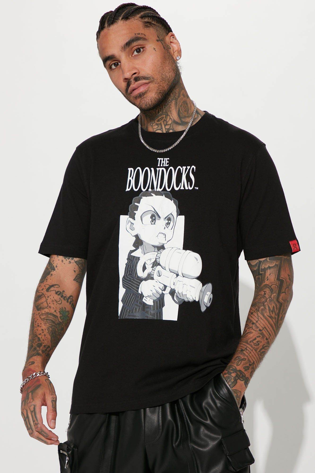 Boondocks Spray Time Short Sleeve Tee - Black sold by Fashion Nova