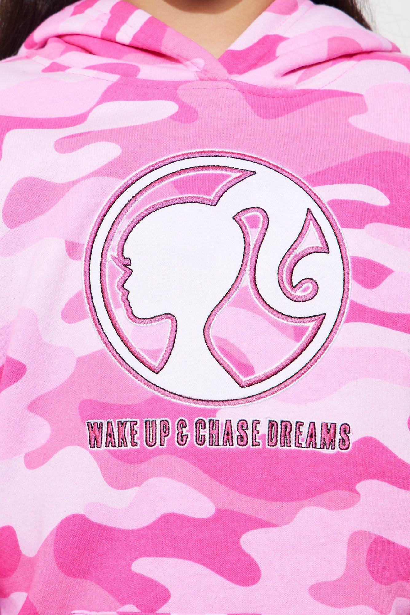 Mini Barbie Wake Up And Chase Dreams Fleece Hoodie - Pink sold by Fashion Nova product image thumbnail 3