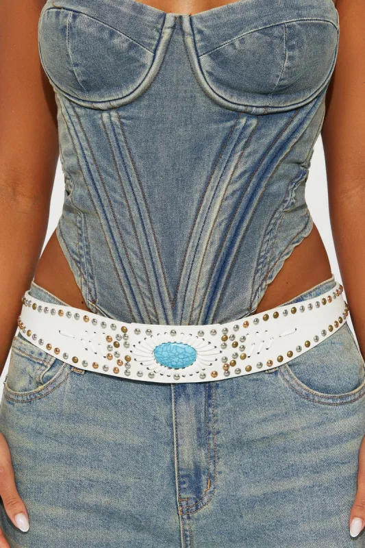 Oasis Dreams Belt - White sold by Fashion Nova