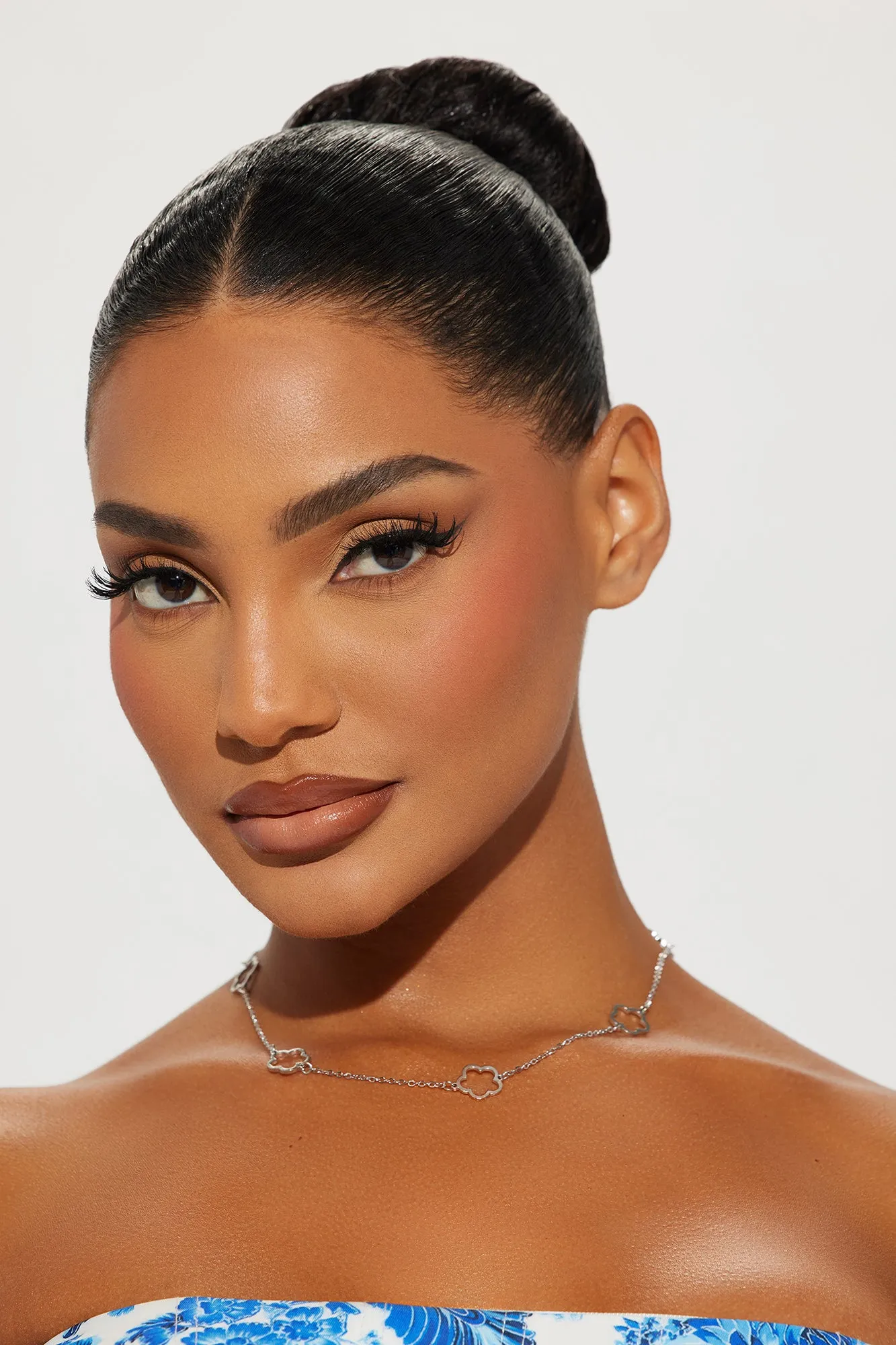 Luckiest Floral Charm Necklace - Silver sold by Fashion Nova product image thumbnail 2