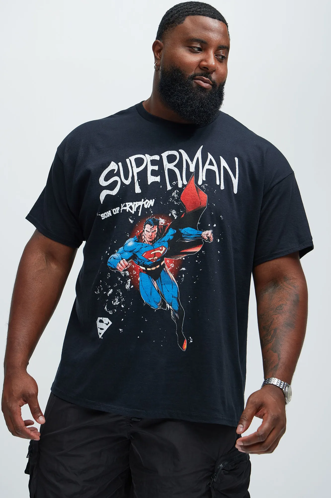 Superman Son Of Krypton Short Sleeve Tee - Black sold by Fashion Nova product image thumbnail 4