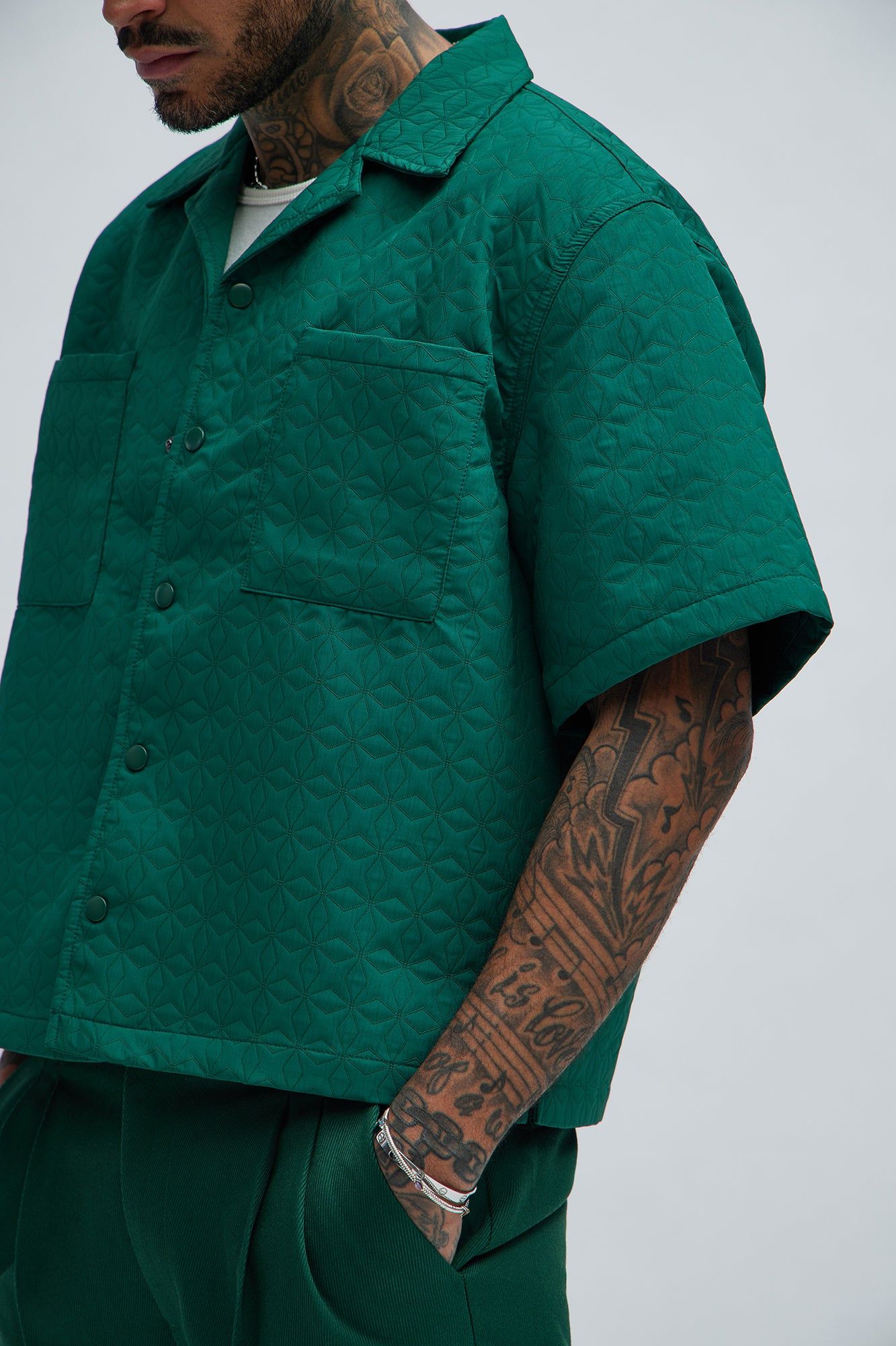 Joseph Jacquard Shirt - Green sold by Fashion Nova product image thumbnail 3