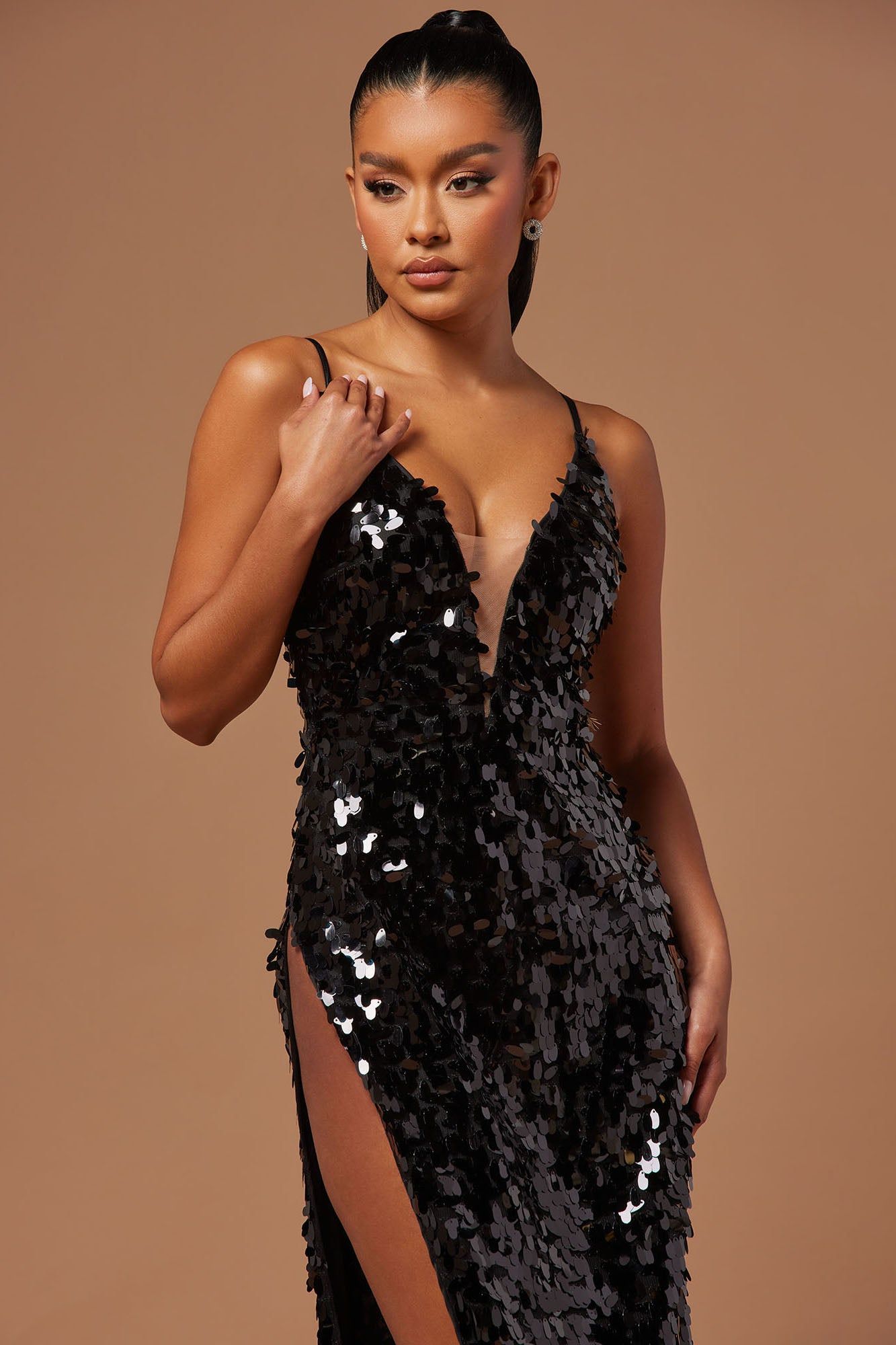 Fiona Sequin Midi Dress - Black sold by Fashion Nova product image thumbnail 2