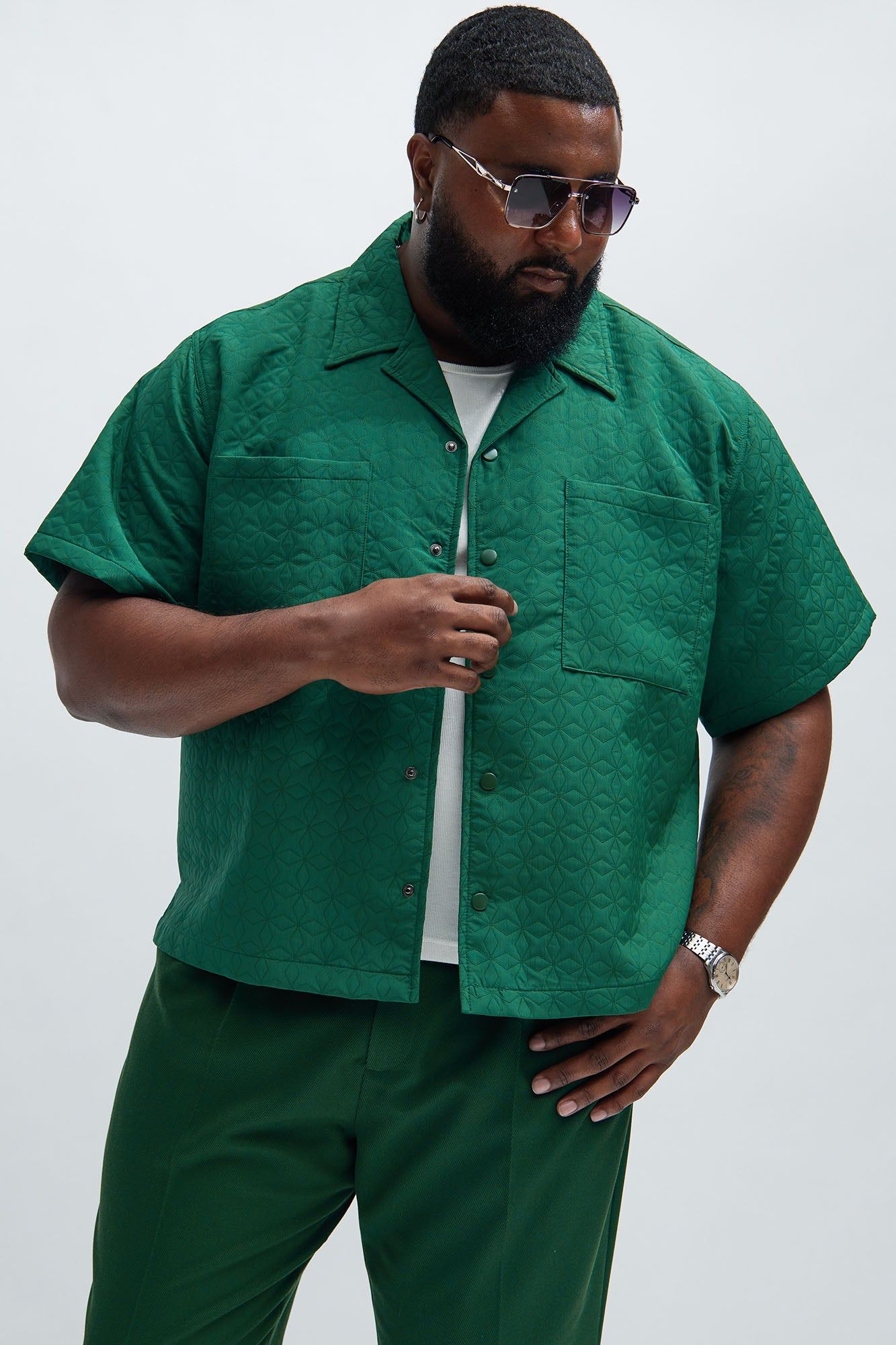 Joseph Jacquard Shirt - Green sold by Fashion Nova product image thumbnail 5