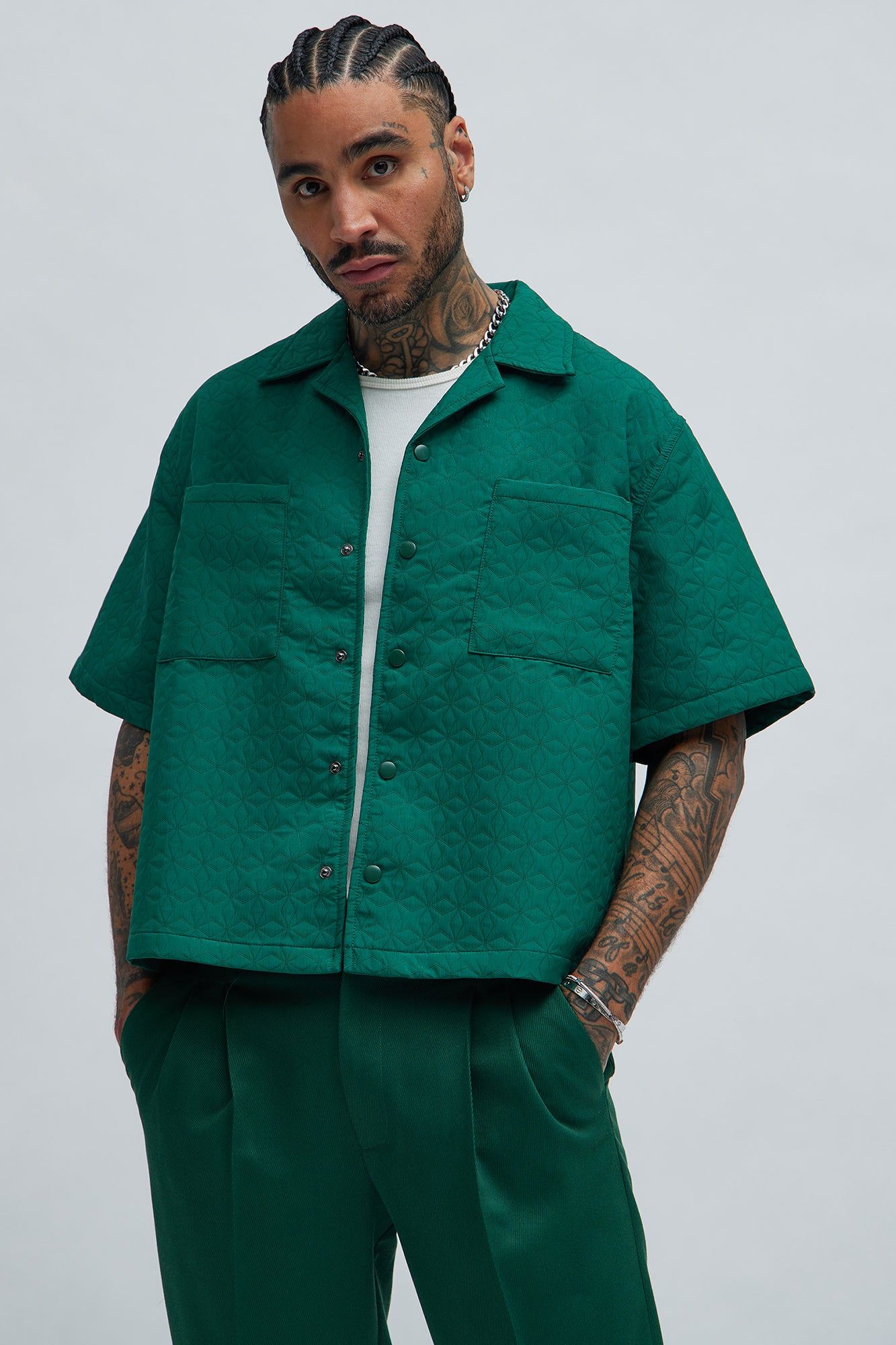 Joseph Jacquard Shirt - Green sold by Fashion Nova