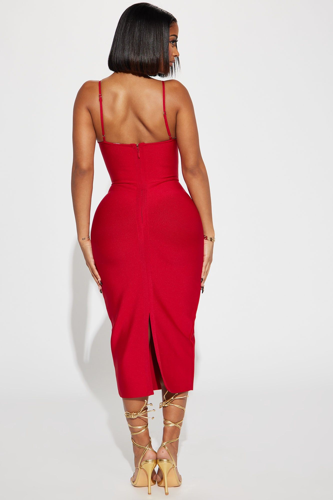 Becky Bandage Midi Dress - Red sold by Fashion Nova product image thumbnail 3