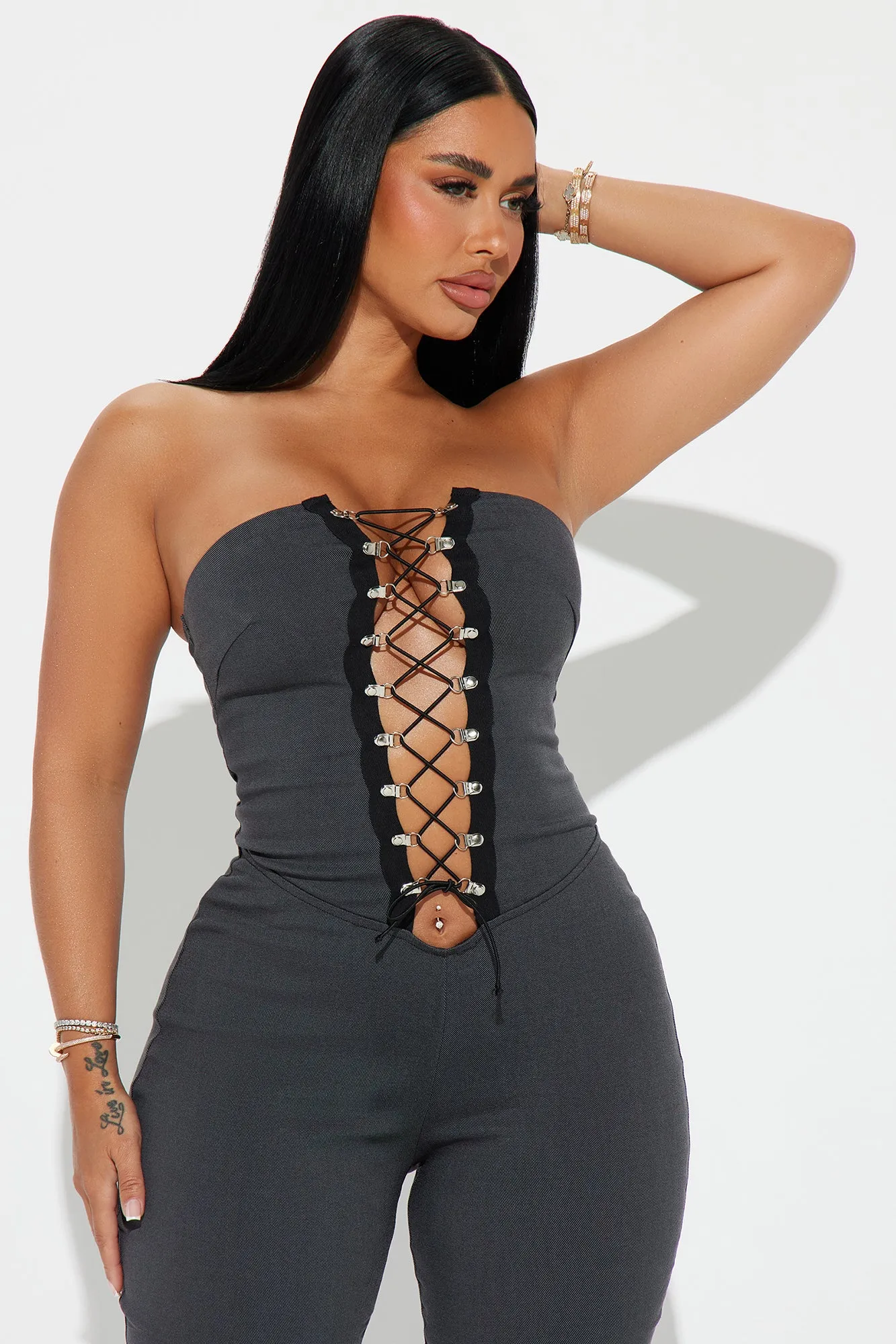 Heartbreaker For Life Jumpsuit - Charcoal sold by Fashion Nova product image thumbnail 2