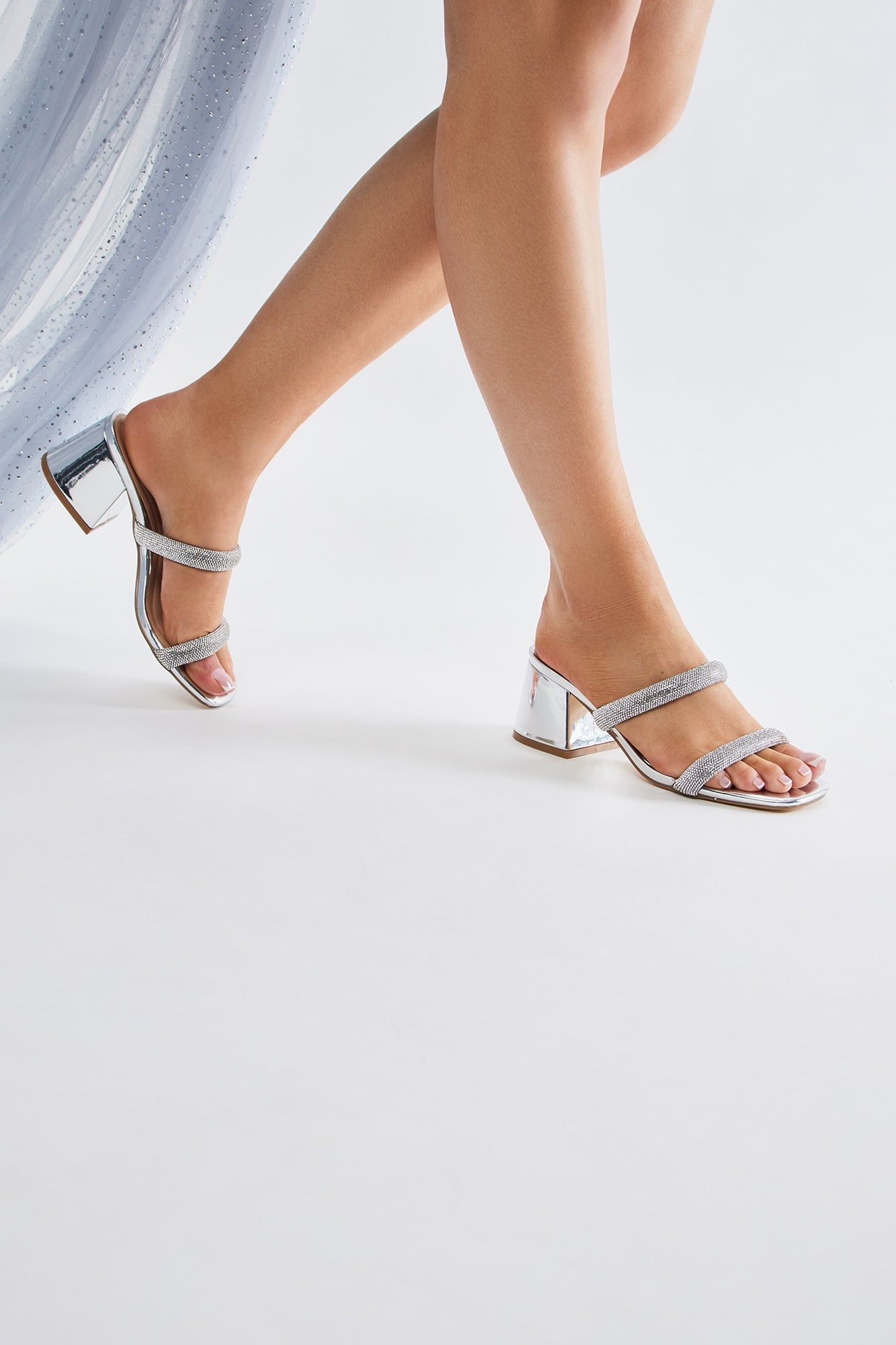 Taking A Chance Heeled Mules - Silver sold by Fashion Nova product image thumbnail 2