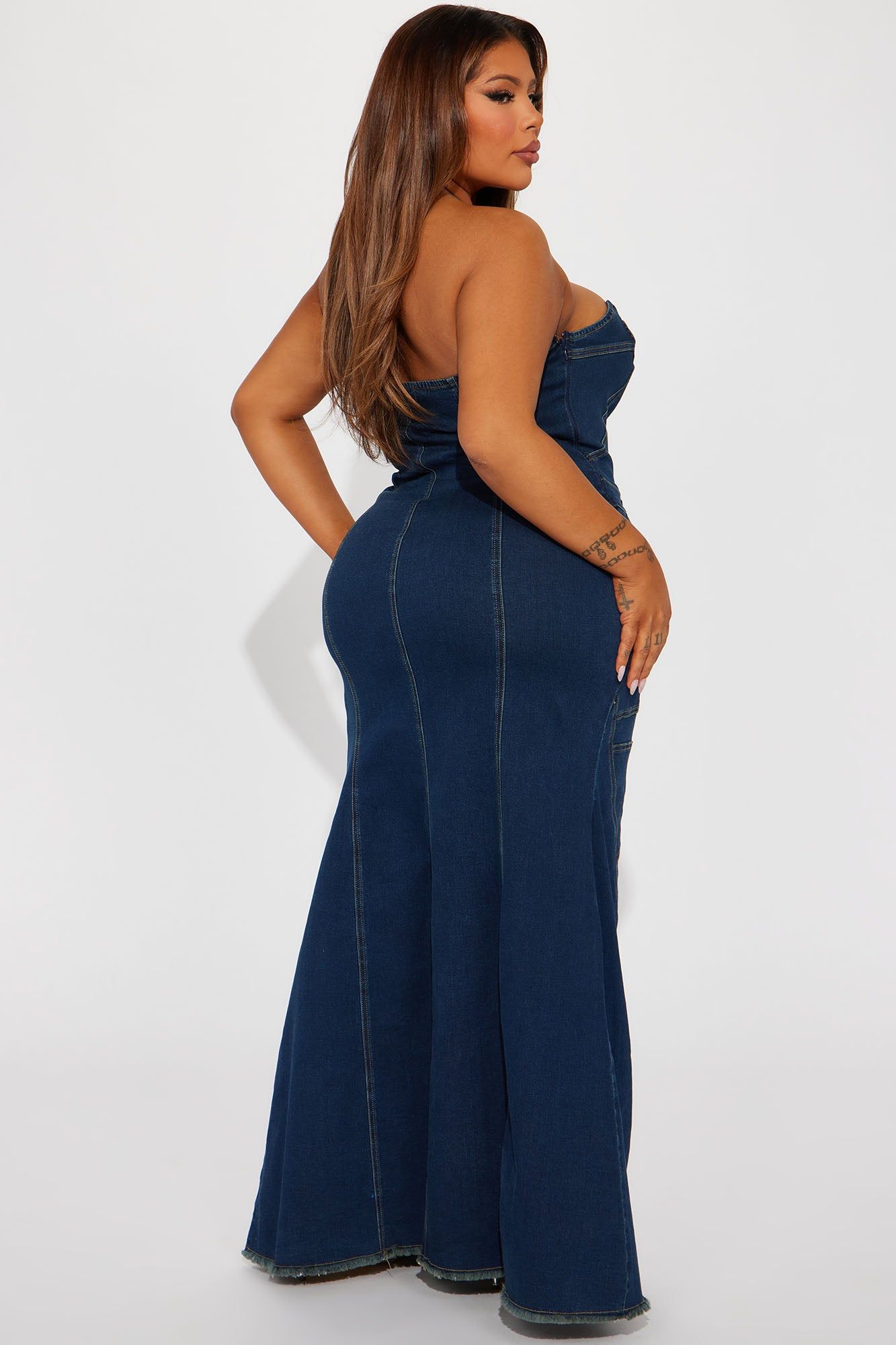 Danielle Denim Maxi Dress - Dark Wash sold by Fashion Nova product image thumbnail 6