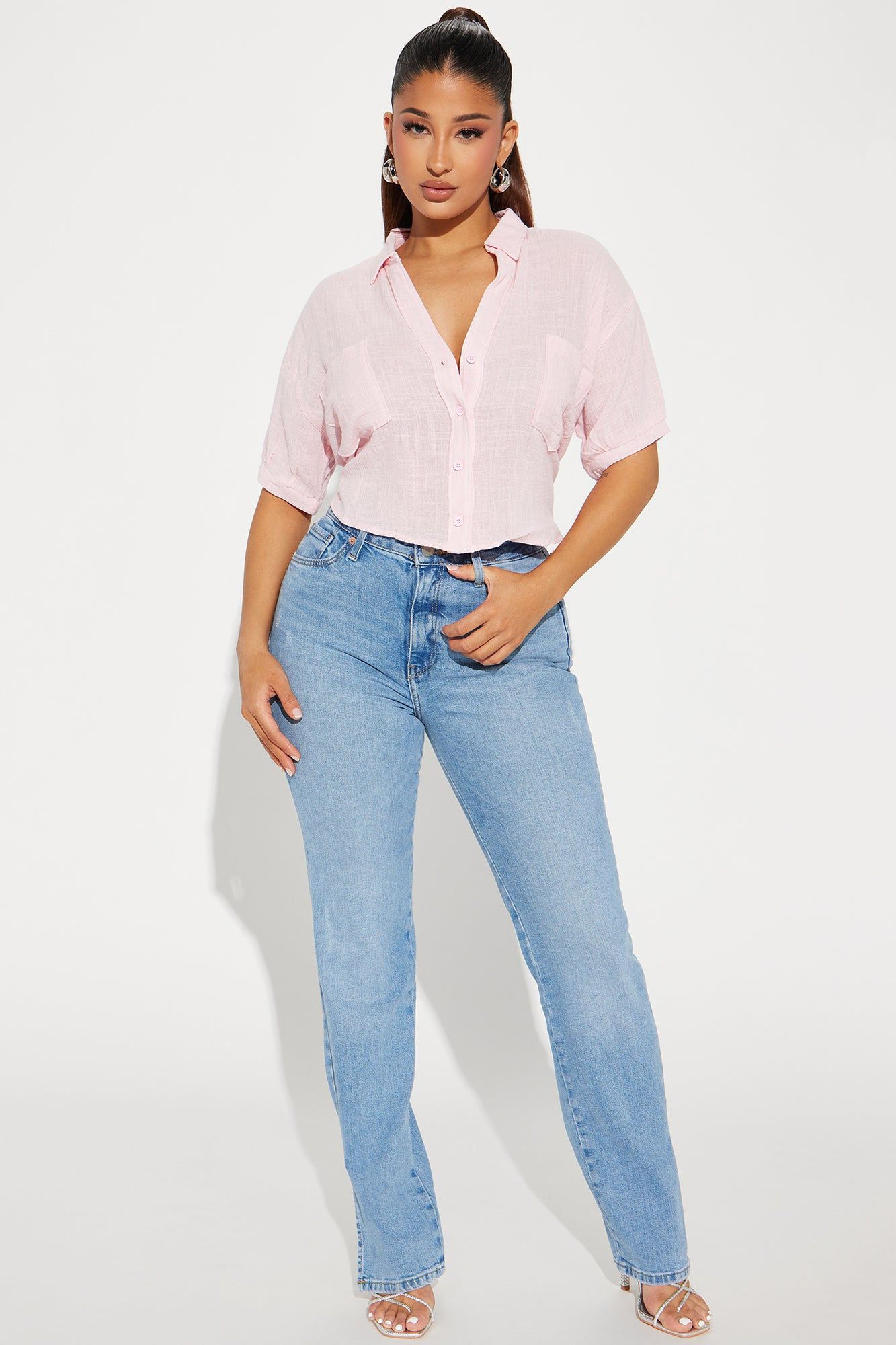 Sun Dreams Linen Shirt - Pink sold by Fashion Nova product image thumbnail 2
