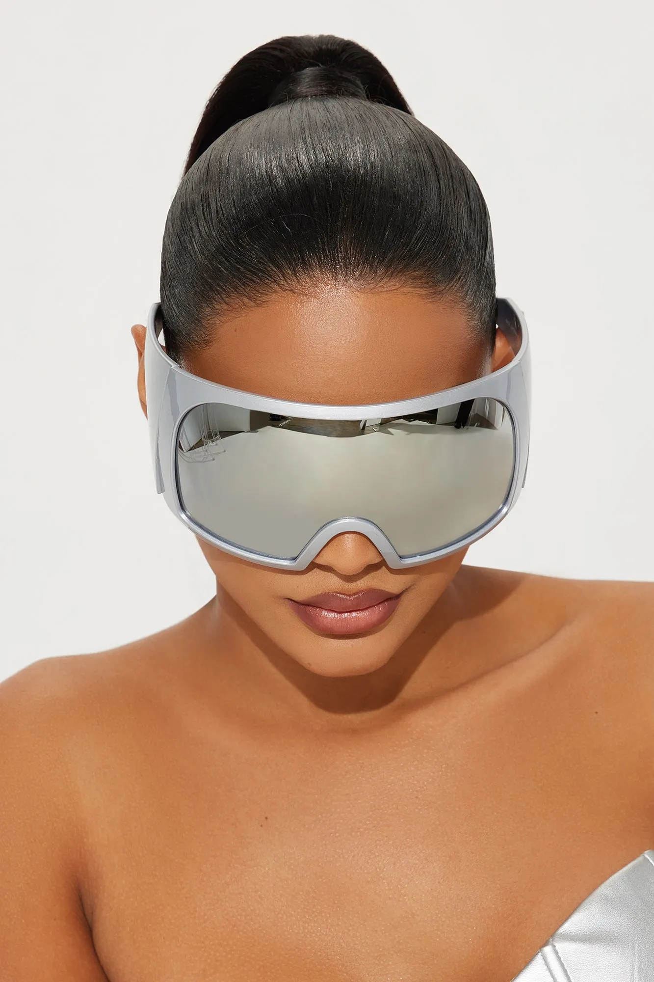 Club Space Sunglasses - Silver sold by Fashion Nova product image thumbnail 2