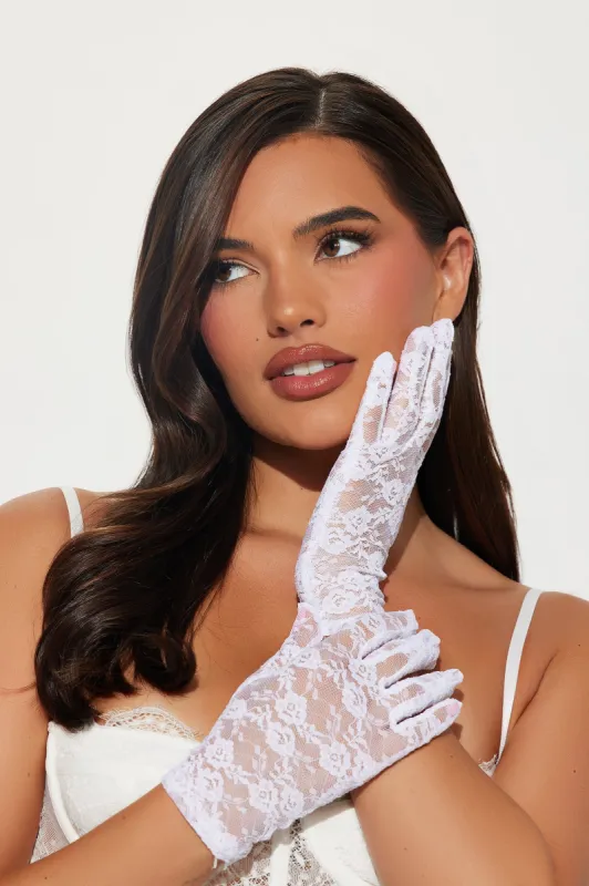 Bridal Brunch Gloves - White sold by Fashion Nova