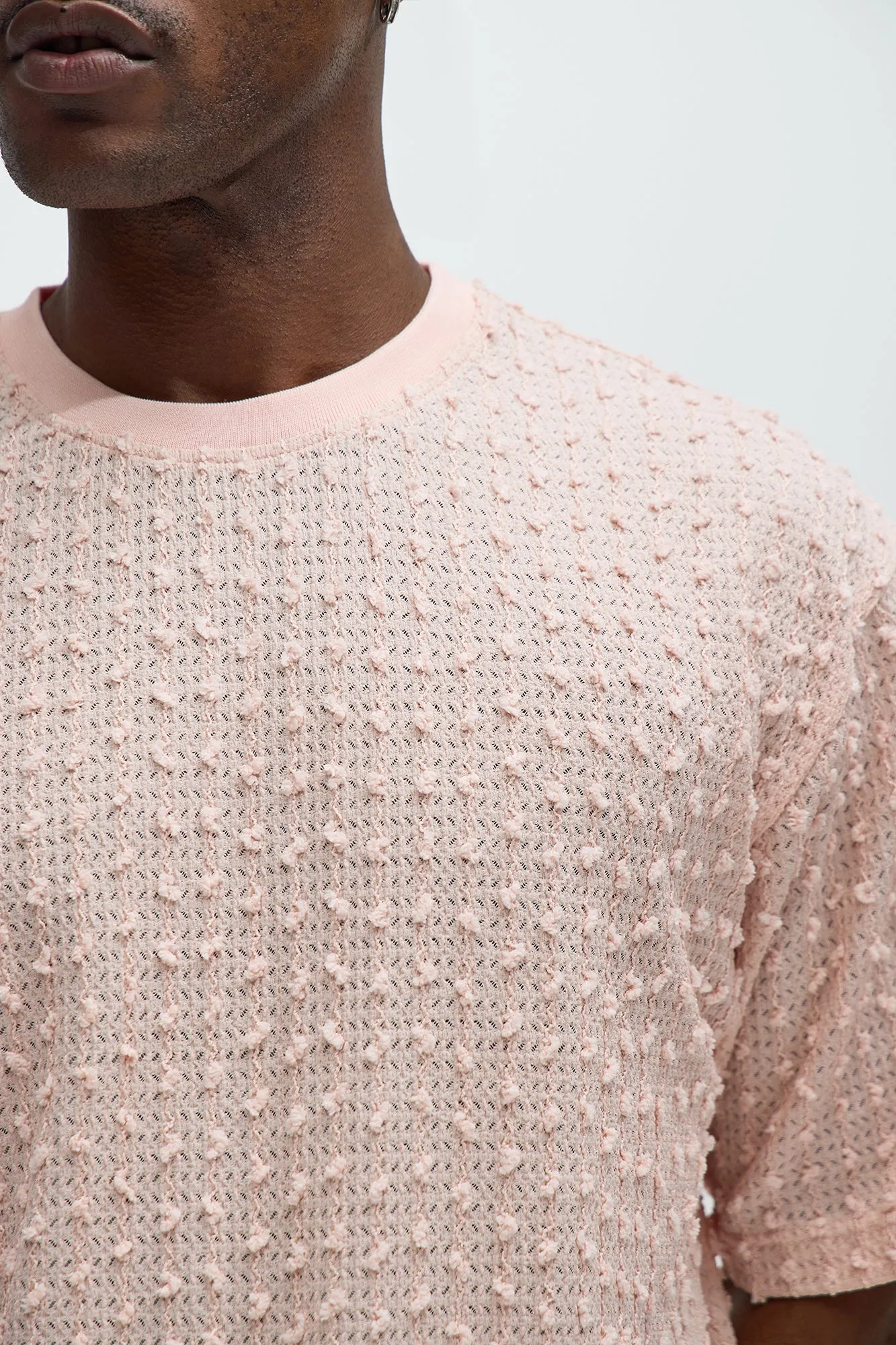 Pop Textured Crew Neck Tee - Pink sold by Fashion Nova product image thumbnail 3