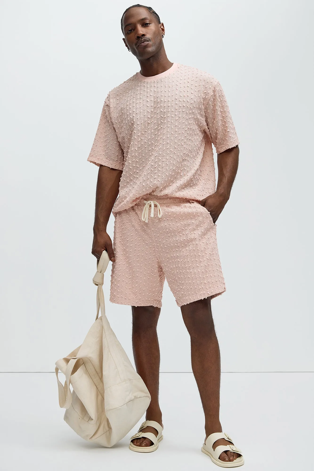 Pop Textured Crew Neck Tee - Pink sold by Fashion Nova product image thumbnail 2