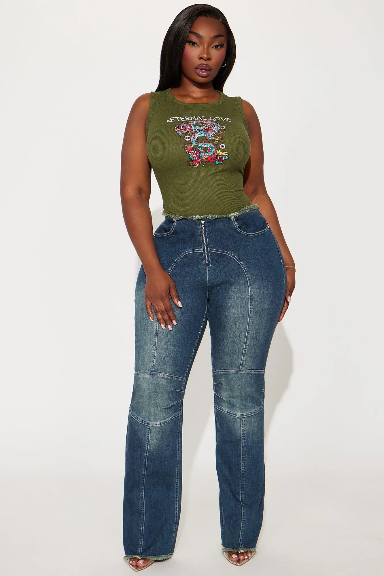 Eternal Love Dragon Tank Top - Green sold by Fashion Nova product image thumbnail 5