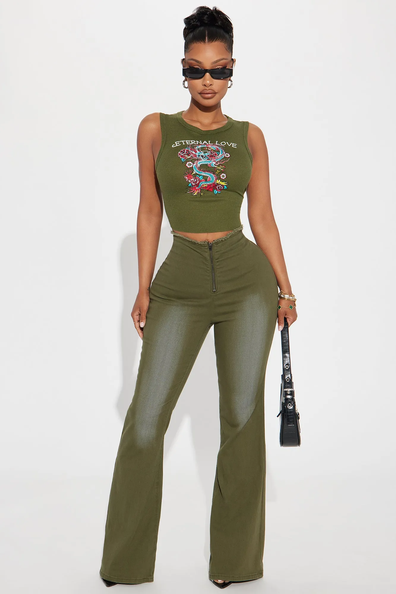 Eternal Love Dragon Tank Top - Green sold by Fashion Nova product image thumbnail 2