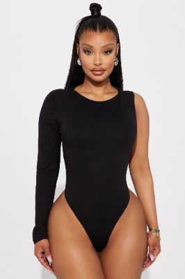 Finest Hour Backless Bodysuit - Black sold by Fashion Nova