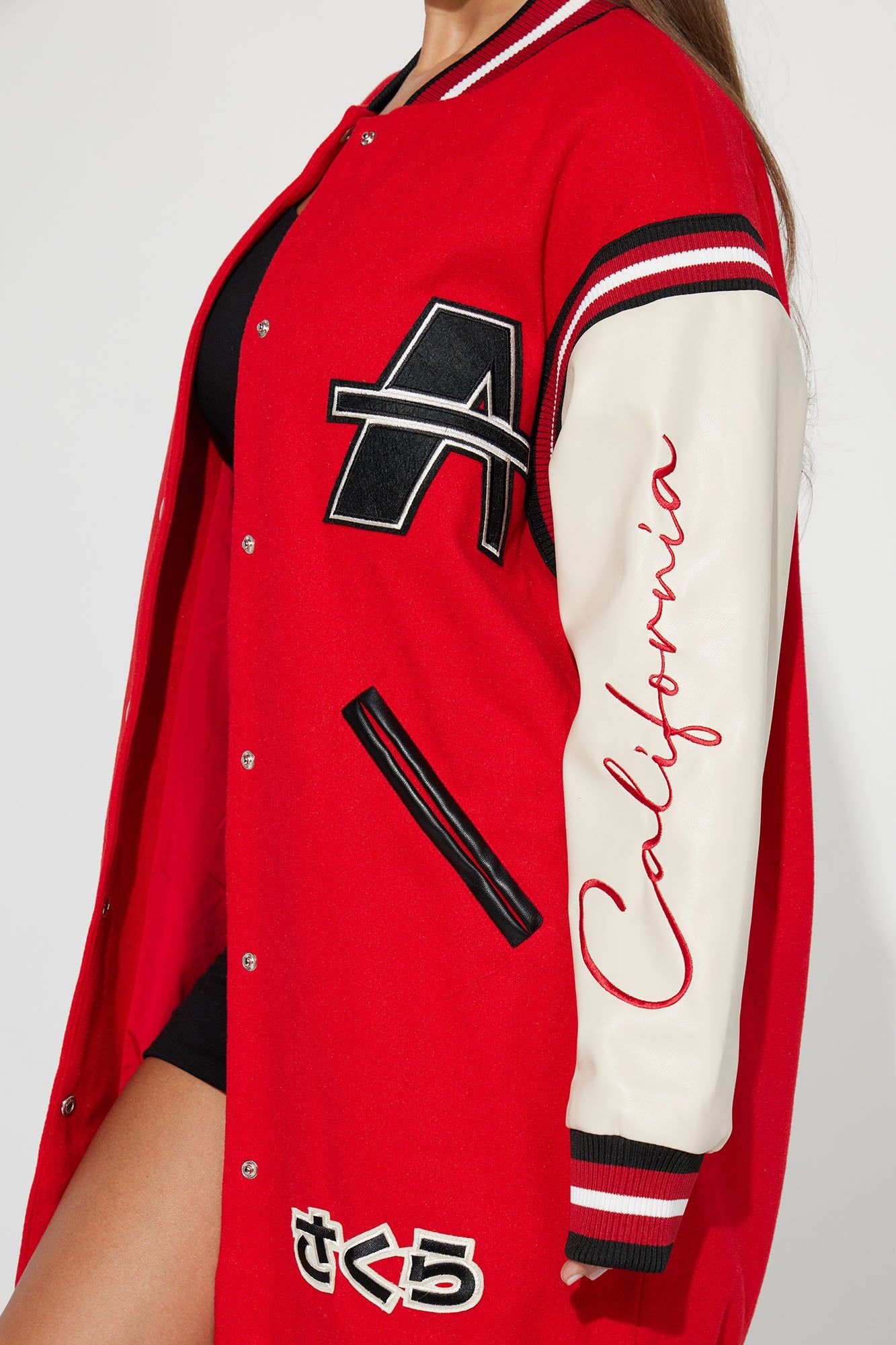 LA Local Varsity Jacket - Red/combo sold by Fashion Nova product image thumbnail 3